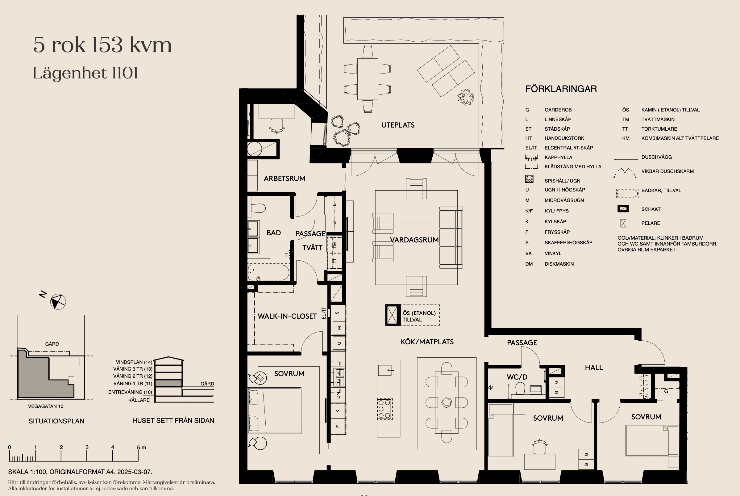 Planlösning lägenhet 1101