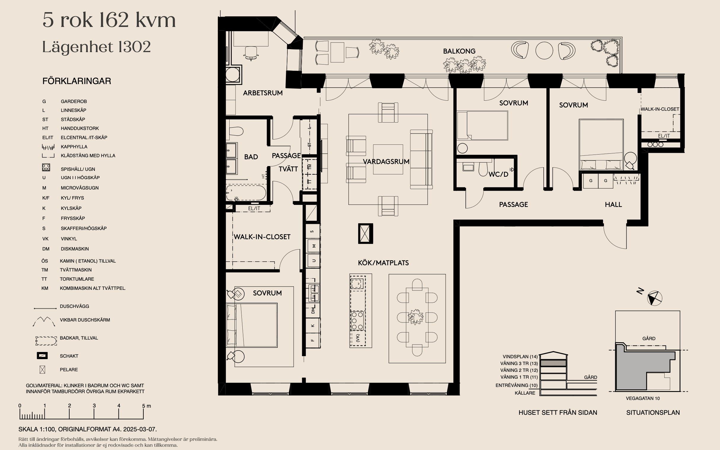 Planlösning lägenhet 1302