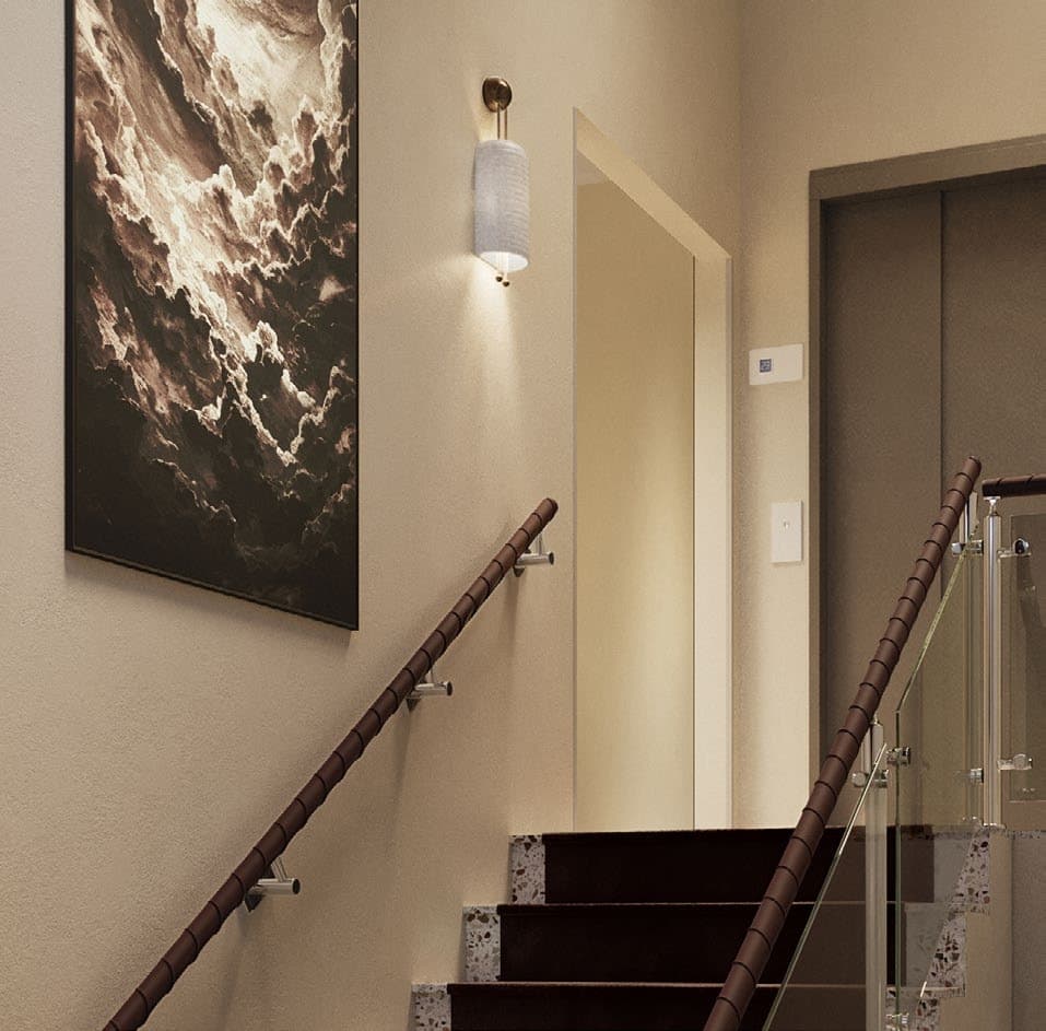 Vindsvåning trappa med design